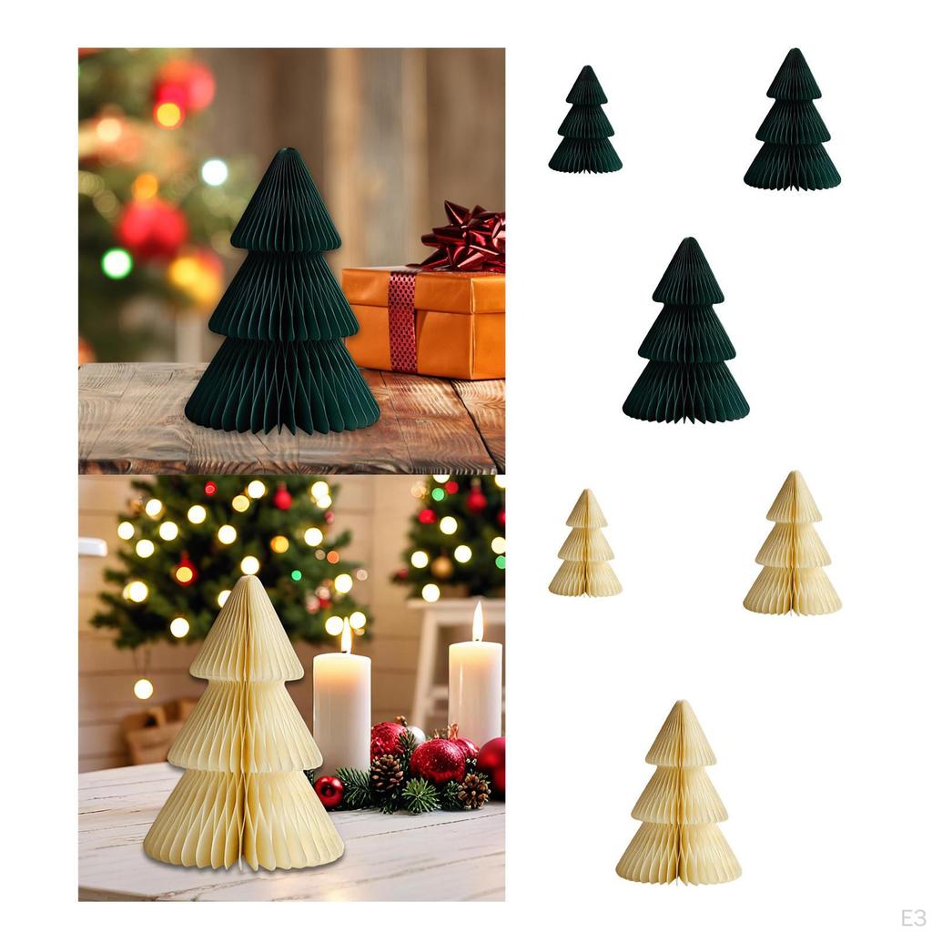 Бумажный декор Рождественской елки 3D Соты Современное декоративное украшение Настольное