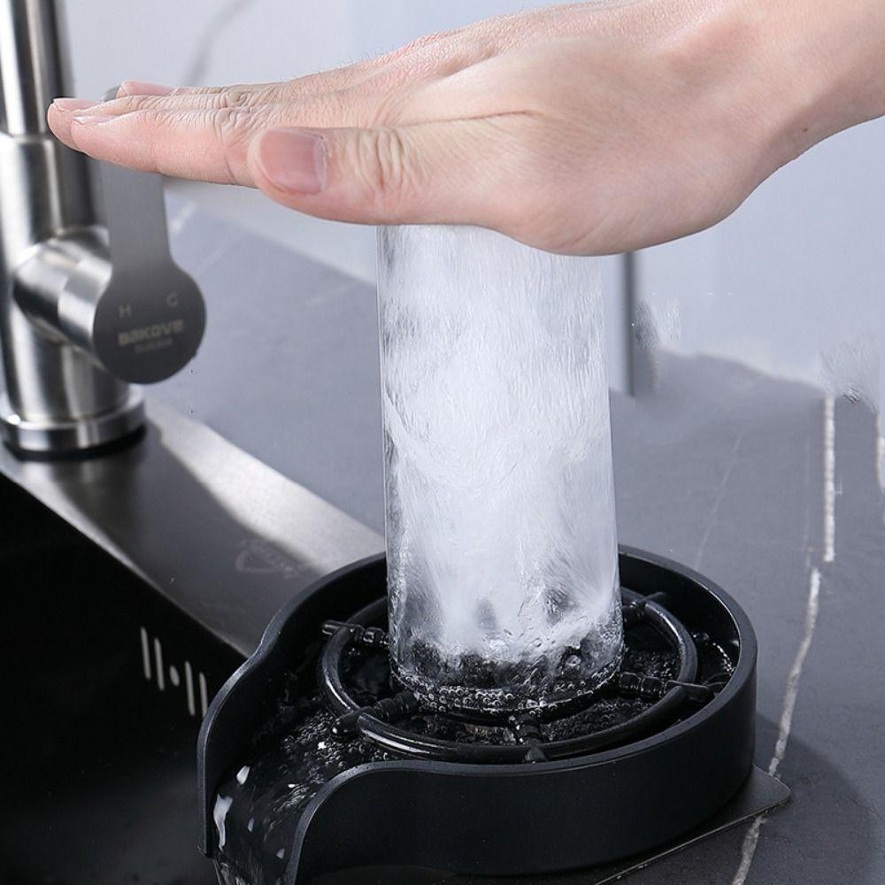 Черный кран для ополаскивания стаканов, автоматическая мойка чашек, кофейник, ополаскиватель высокого давления