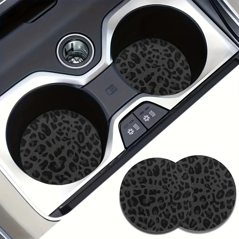 Leopard Car Coaster, Non-Slip Car Coaster, Universal Car Cup Holder Coaster, Non-Slip Heatproof Coaster, Car Accessories