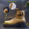 Winter 2025 New British Martin Boots Women's Thick Heel Platform Casual Short Boots Women's Medium Leather Boots Women's