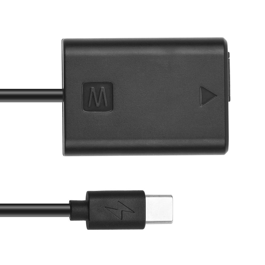 Andoer NP-FW50 Адаптер-пустышка USB-C для фиктивной батареи со сменным пружинным кабелем питания USB Type-C