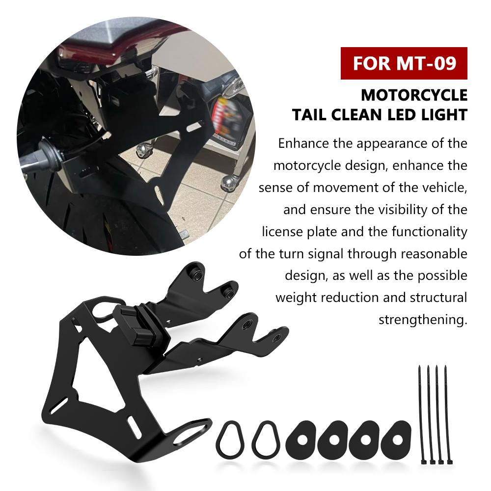 For Motorcycle Accessories Rear Fender Registration Bracket License Plate Holder Frame Tail Tidy MT-09 SP MT09 2024 2025