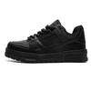 Trendy and Versatile Sports and Leisure Pure Black Skateboard Shoes with Thick Sole Height Increasing and Breathable Men's Shoes