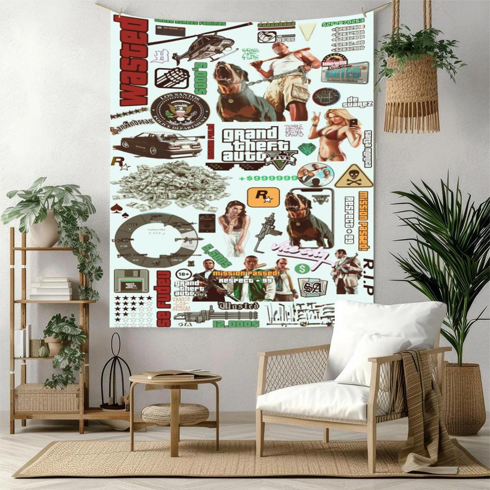 Gta Aesthetic Tapestry Rustic Farmhouse Perfect For Bedroom Balcony Dorm Wall Yearround Gallery Wall Gift For Friends Family