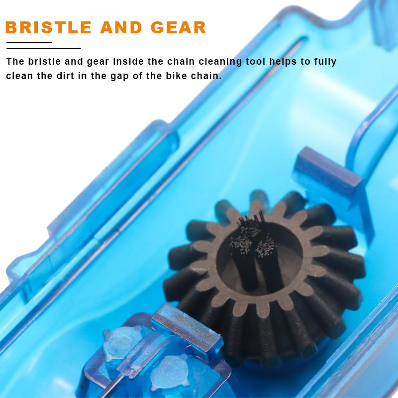 Очиститель цепи велосипеда Щетка для цепи Портативный комплект для быстрой мойки шоссейного велосипеда MTB Щетки для чистки Скруббер Инструменты для обслуживания велосипеда