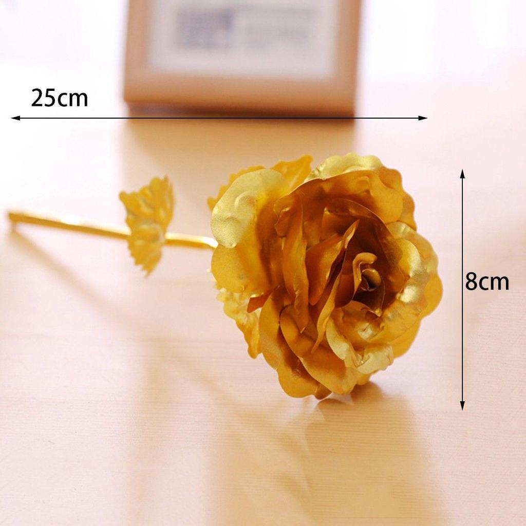 НОВАЯ позолоченная роза, украшение для дома, искусственный цветок, рождественские подарки, День Святого Валентина