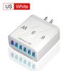 3.1A USB Fast Phone Charger Adapter 6 In1 Mulit Plug Travel Charger For iPhone 13 12 Samsung Xiaomi QC3.0 Quick Charger