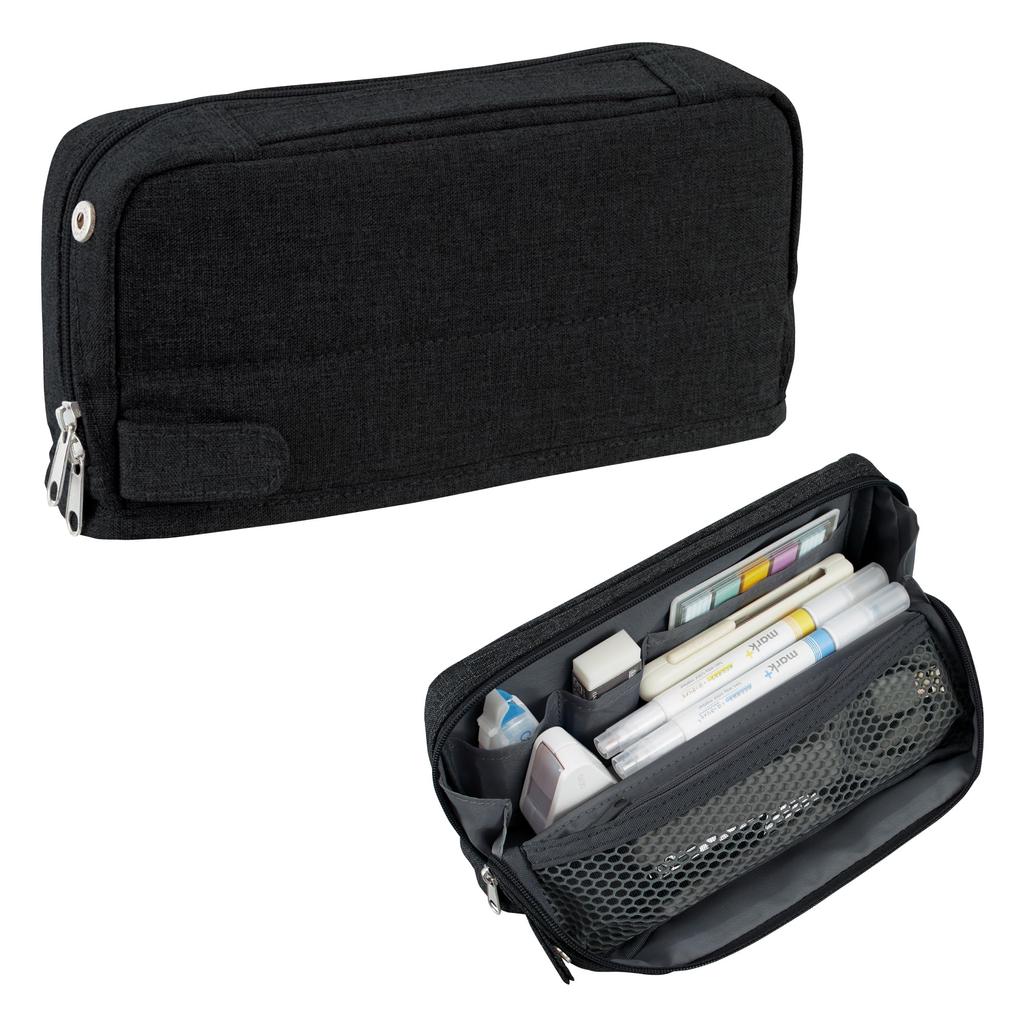 KOKUYO Pencil Case, Pencil Case, Large Capacity, Wide Open, Easy To Take Out, Organized, Kabako F-VBF261D