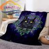 Mystery Cat and Satan  Fluffy Blanket  Warmth Soft Plush Sofa Throw  Square  Blanket Tourist blanket{Customize Your Picture}