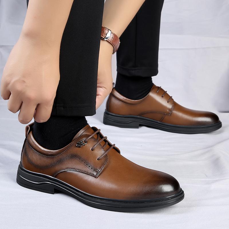Men's High Quality Office Formal Leather Shoes Business Negotiation Dating Party Shoes Comfort Anti-slip Wearable Oxford Shoes