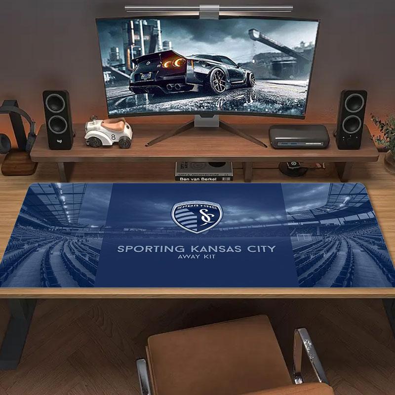 Sporting Kansas City Коврик для мыши большого размера Большая игровая подставка для стола Нескользящий Коврик для ноутбука Планшета Большой коврик для мыши XXL Игровой коврик для мини-ПК С заблокированным краем