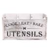 1 Compartments Wooden Partition Storage Box Retro Stable Kitchen Utensil Holder Large Capacity Creative