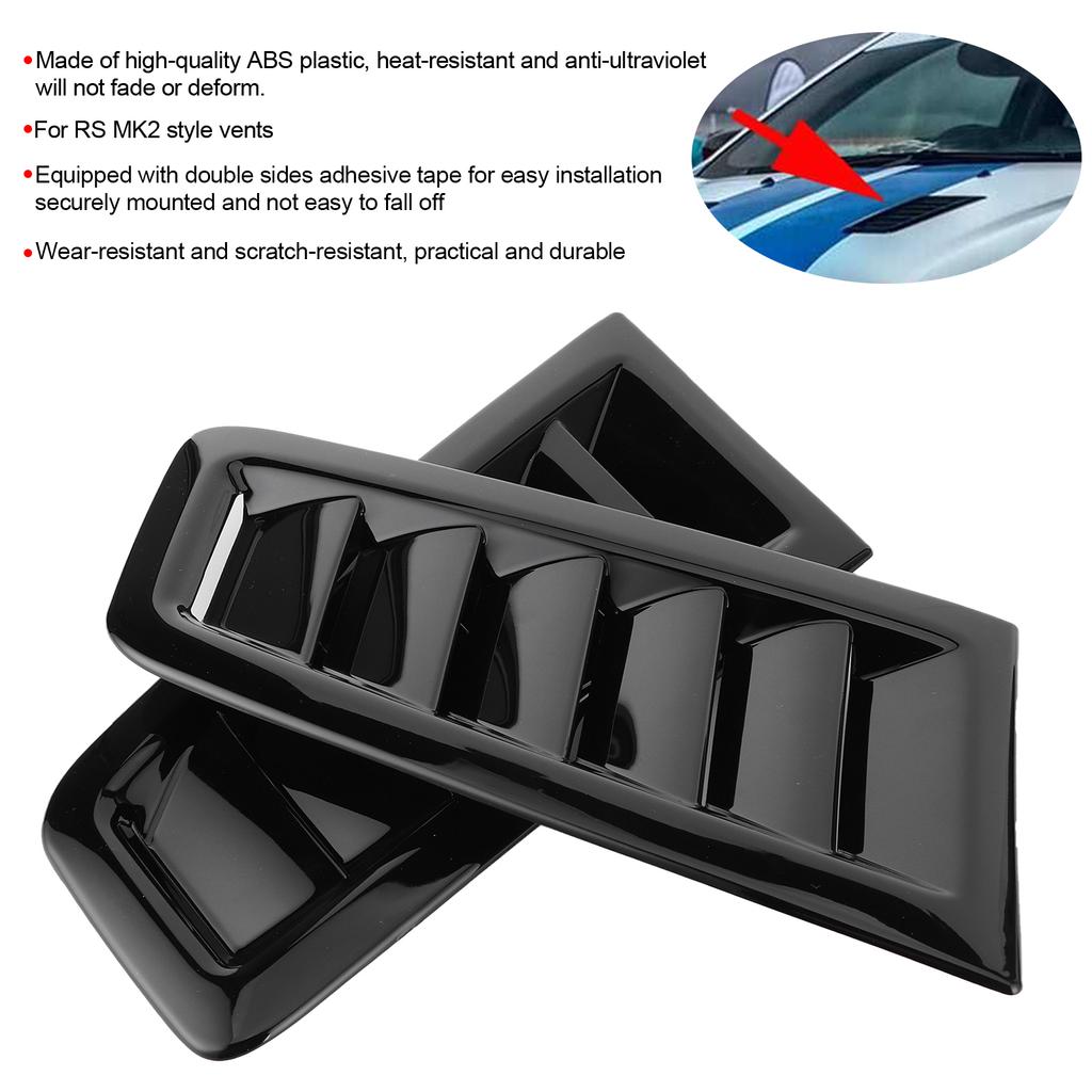 2Pcs  Bonnet  Vents Engine Hood Car Exterior Parts for  RS MK2 Style Car Front Vent Hood Vents Car Accessories
