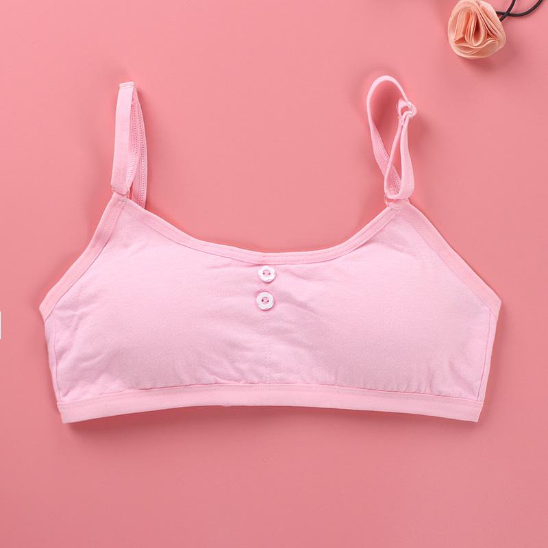 Бюстгальтер из хлопка для девочек, подростковая дышащая детская одежда, детский жилет, тренировочный бюстгальтер