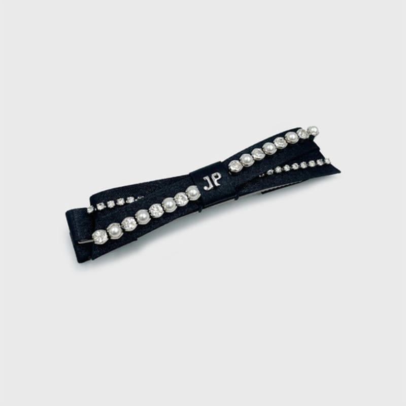 Jean Paul Clarisse Pearl Crystal Ribbon Hair Clip JC004SL