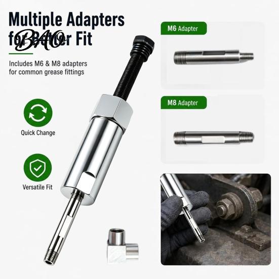 Industrial Lubrication Port Dredge Grease Nozzle Unclogging Tool, Heavy Duty Manganese Steel Fitting Cleaner, Portable Tool for Field Service