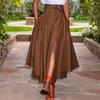 Women's Spring and Summer Long Pleated Skirt High Waist Half-body Skirt