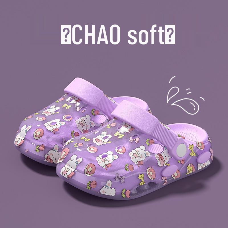 Летние детские сандалии Баотоу 2026: Дырявые туфли для мальчиков и девочек для пляжа