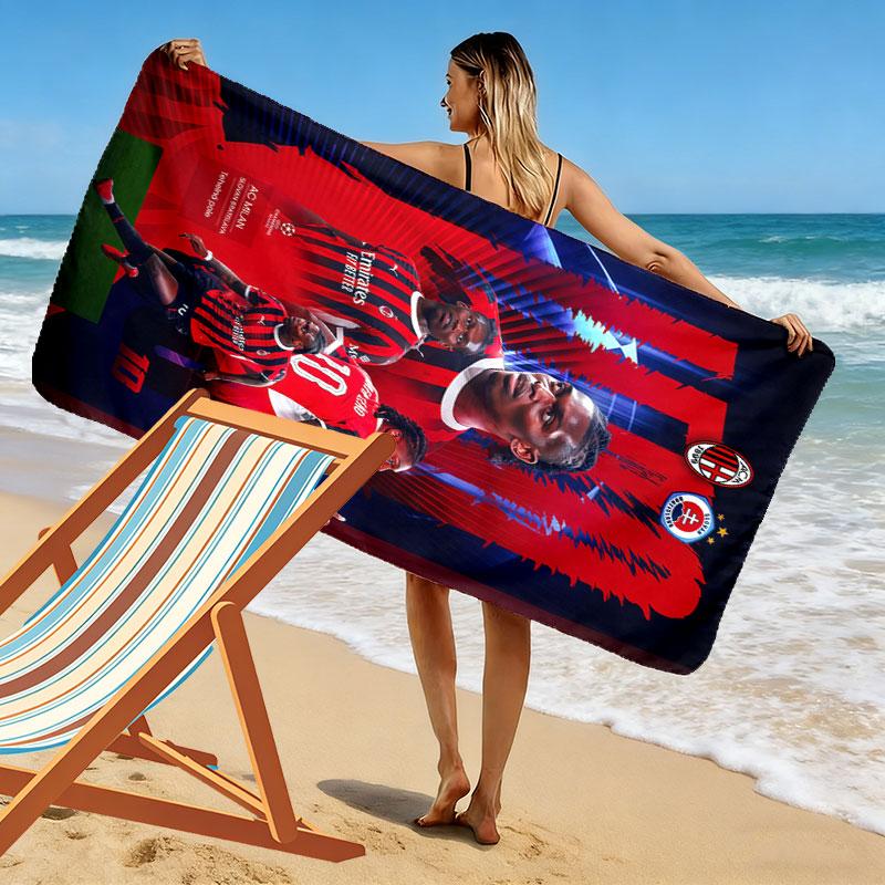 Milan Print Beach Towel, Large Soft Quick Dry Towel for Beach Camping Swimming