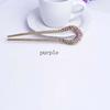 Antique Delicate Bronze Plated Rhinestone Flower Hair Accessories U-shaped Hairpins Stick Pin
