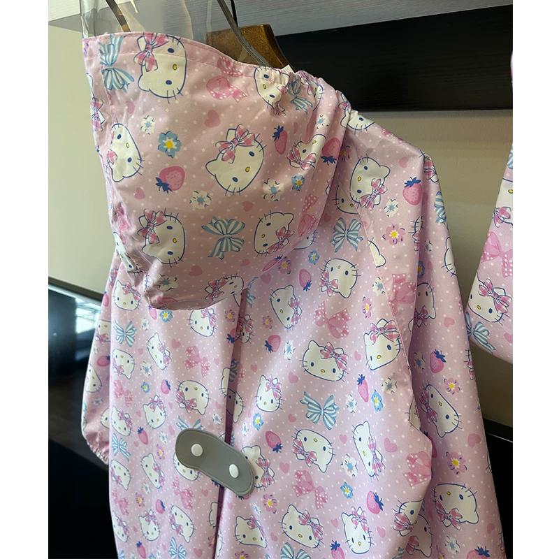 Japanese Fashion Lightweight Quick-Drying Breathable Kids Raincoat Rainproof Kindergarten Waterproof Poncho Primary School Student Schoolbag