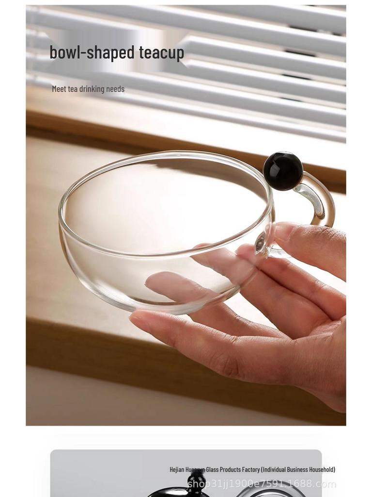 High Borosilicate Glass Sage Kettle - Temperature Resistant Tea & Water Separation Electric Ceramic Stove Kettle.