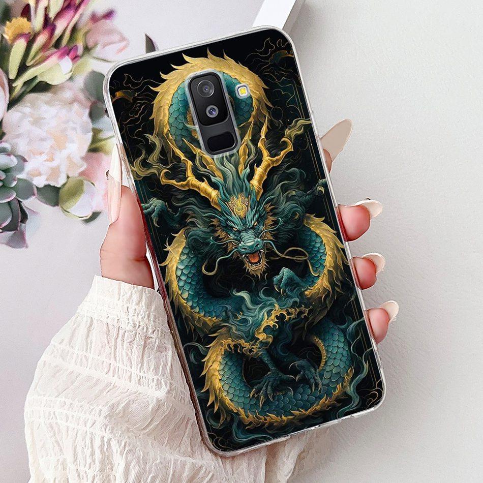 Чехол для телефона Samsung Galaxy A6 Plus 2018 На Samsung A6+ (2018) A6 A600F A605G Элегантные Цветочные Кошачьи Мягкие Силиконовые Прозрачные TPU Чехлы