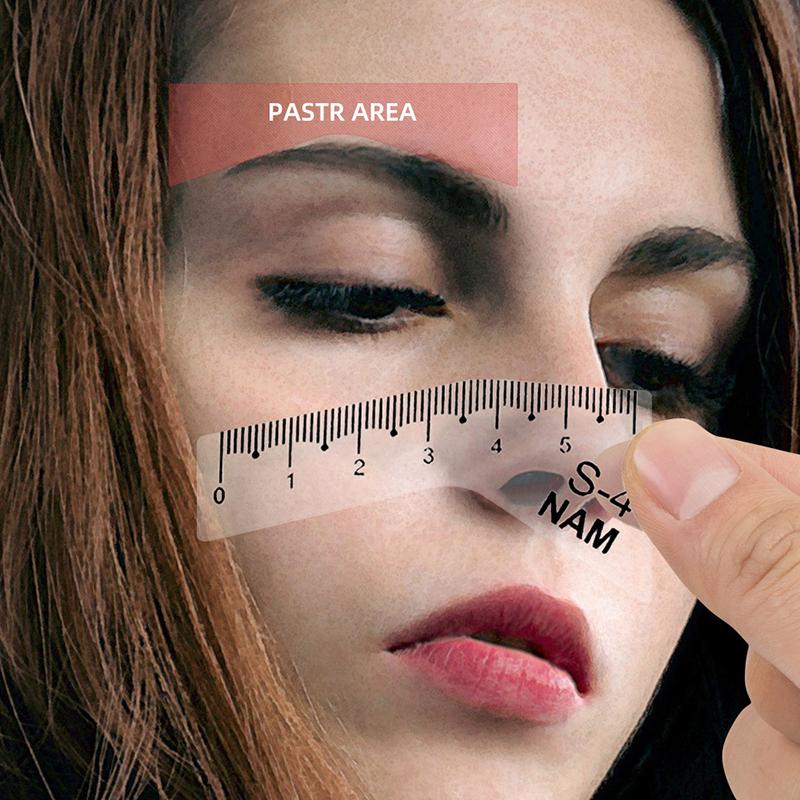 5 пар наклеек-трафаретов для микроблейдинга бровей, направляющая для бровей, инструмент для формирования бровей, аксессуары для ПММ макияжа, лента для формы бровей
