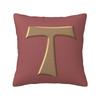 Copper Look Franciscan Tau Cross Square Pillowcase Cushion Cover Pillow Case Throw Pillow Cover for Home Sofa Living Room