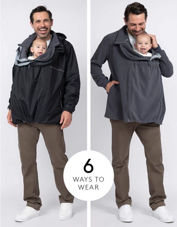 Совместимо с переноской для младенцев PEDRO S [Serafin] Пальто, пальто, мужское, черное/серое