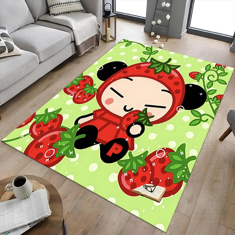 1PC strawberry cartoon Extra Large Non-Slip Floor carpet, Office, family, bedroom, Studio - Large Area Rug Indoor Rugs, Vibrant Colors-A254