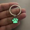 Animal Footprints Cat Paw Keyring Glow In Dark Luminous Paw Keychain Friends Children   Bag Pendant