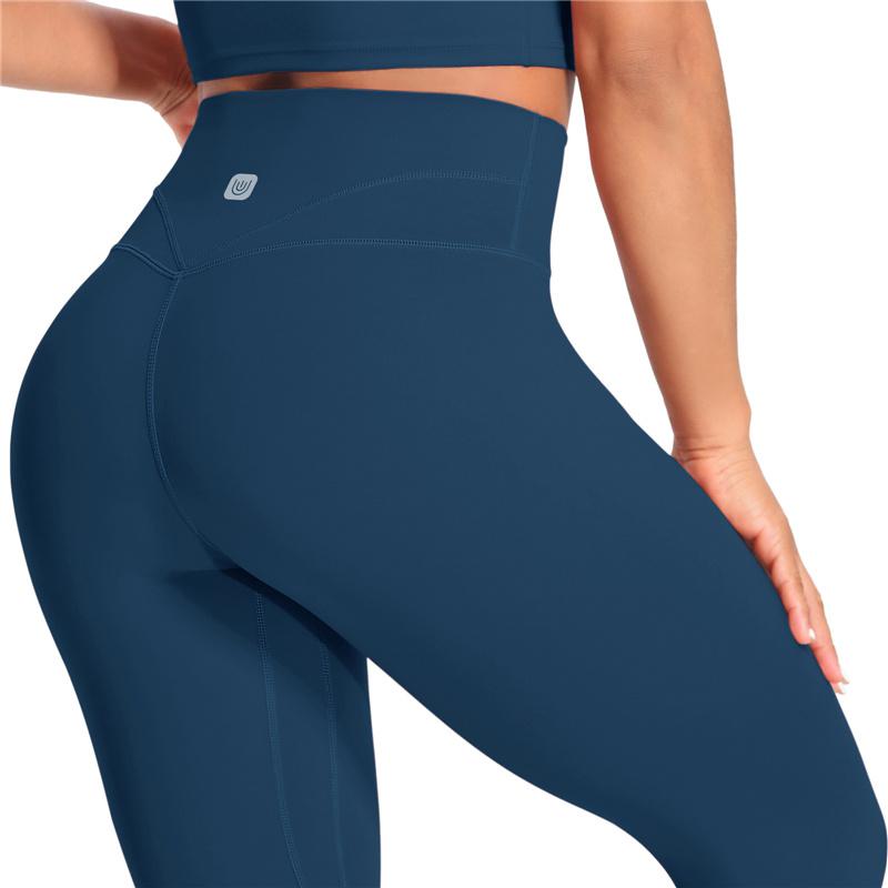 Женские однотонные узкие леггинсы для йоги с высокой талией, брюки с подтяжкой бедер, повседневные спортивные эластичные брюки для фитнеса