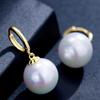14mm Pearl White Shell Pearl Earrings 18k Classic Carnival Halloween Mother 'S Day Thanksgiving Easter Accessories