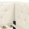 Corner Bed Frame Cream 80 x 200 cm Velvet