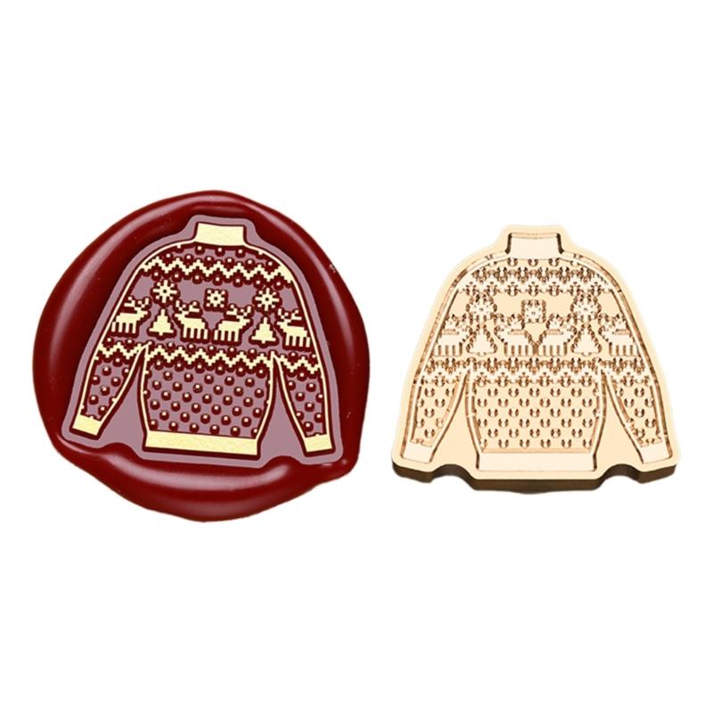 Vintage Stamp Head for Seal Letter Envelope Wedding Invitations Christmas Card Decoration, Christmas Embossed Seal Stamp