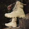 Outdoor High-top Boots Men Shock-absorbing Anti-slip Combat Boots Men Soft Wear-resistant Lace-up Comfortable Hiking Shoes Men