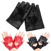 Cosplay Party Gloves Performance Mittens Women Men PU Leather Gloves Ladys Driving Dress Cosplay Mittens Five Finger Gloves