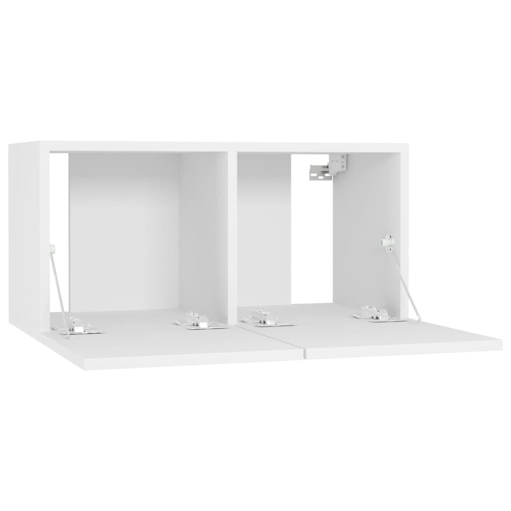 Vidaxl Szafki Tv, 4 Szt., Białe, 60X30X30 Cm, Materiał Drewnopochodny