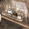 Durable Wall Mounted Bathroom Shelf No Drill Stable Cosmetics Storage Rack Waterproof Acryli Toilet Shampoo Holder Kitchen