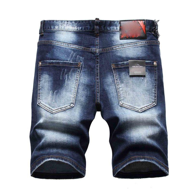 2022 Summer Fashion Men Denim Shorts Pants Men Casual Shorts Jeans Holes Trousers