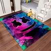 "Neon Face Graffiti Design Rug" suitable as a non-slip mat for the living room or bedroom sofa