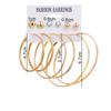 Women Oversized Round Hoop Earrings Set Vintage Gold Color Circle Earrings Fashion Statement Earrings Bohemian Jewelry