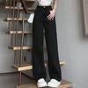 Women Jeans High Waist Button Zipper Closure Vintage Loose Fit Pockets Straight Wide Leg Streetwear Pants Daily Wear Long Trousers