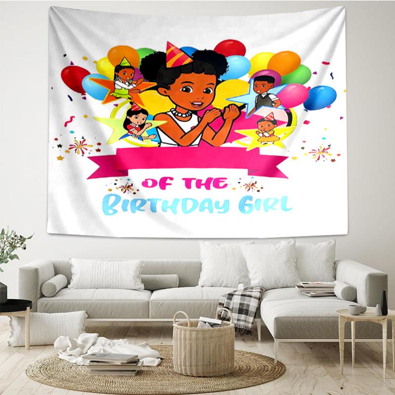 Gracie's-Corner Print Tapestry, Backdrop, Easy Setup, Ideal for Bedroom, Office & Living Room, with Aesthetic Wall Hanging Decor.