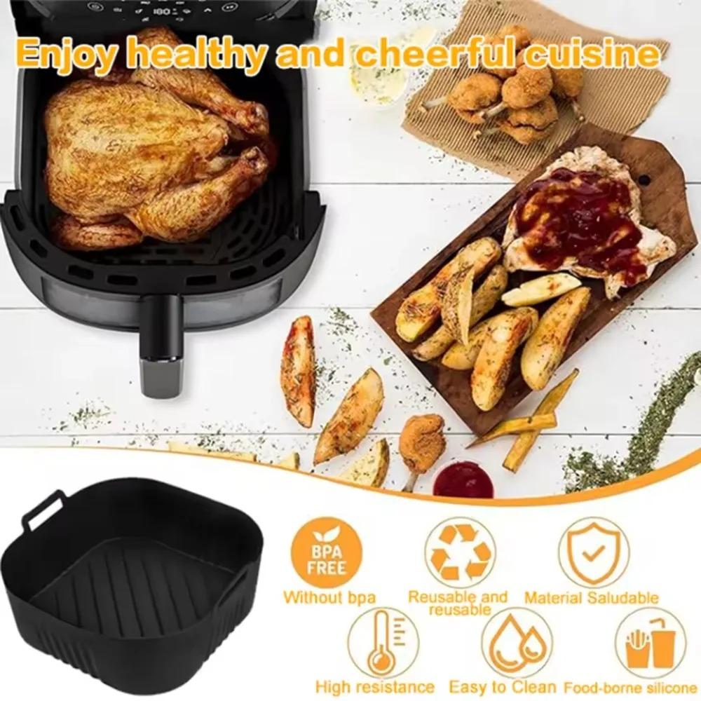 Silicone Air Fryer Mold Oil Filter Strip for PhilipsNA230 COSORI6.2L Non-Stick Reusable Baking Pan Grill Mat Easy Clean