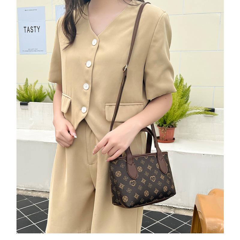 Basket Women's Bag Tote Bag Bento Bag Advanced Sense Bucket Bag