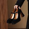 High-heeled Mary Jane Shoes for Women's Spring 2025 New Huge and Thin Square Head Thick Sole Shallow Mouth Single Shoes