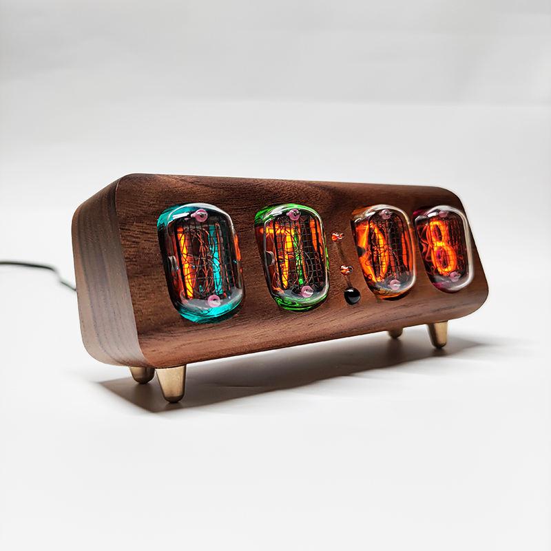 YIZHI the Former Soviet Union In12 Digital Tube Clock Remote Control Glow Lamp Desk Clock Real Glow Alarm Clock