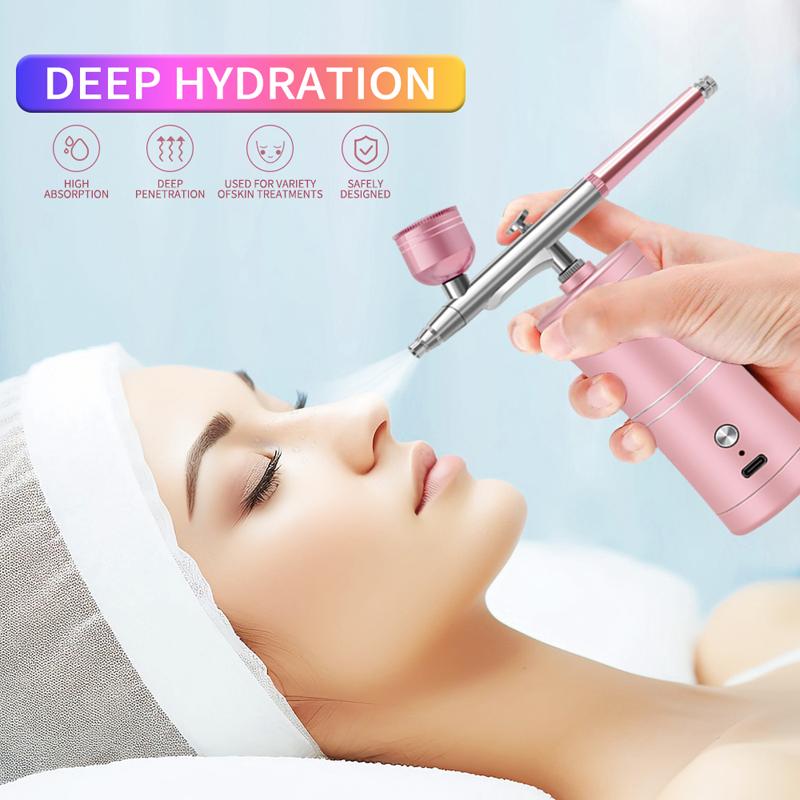 Портативный перезаряжаемый беспроводной аэрограф с компрессором, односторонний пистолет-распылитель для лица, красоты, нейл-арта, татуировки, краски для торта